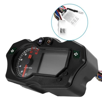 

Gauge Speedometer Digital Anti-dazzle DC 12V Universal Motorcycle Black