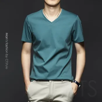 

Short-sleeved men's t-shirt casual breathable half-sleeved top 7282