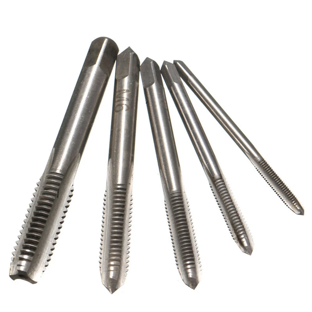 

5PC Hand Tap Tapping Thread Metric Tap Tap High Speed Steel Titanium Alloy 3mm 4mm 5mm 6mm 8mm M3-M8 Set Hand Grinding Tool