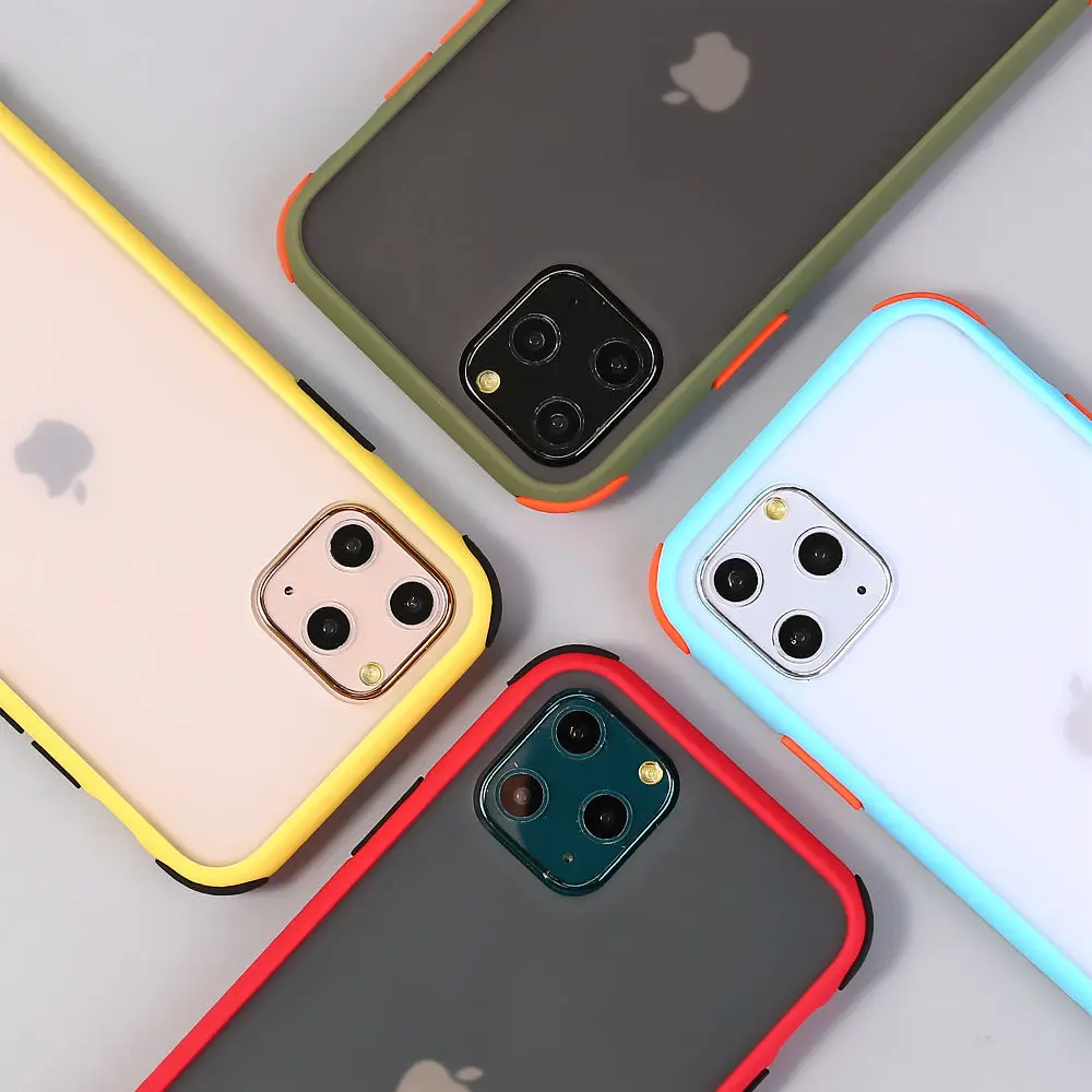 Матовый Прозрачный чехол для телефона iPhone 11 XR XS Max X 6 6S 7 8Plus Siliicone защитный бампер