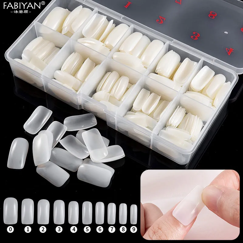 

1 Empty Box + 500pcs Tips Natural Color Full Cover Fake False French Nail Art Artificial Acrylic Gel UV Manicure DIY Tools Set