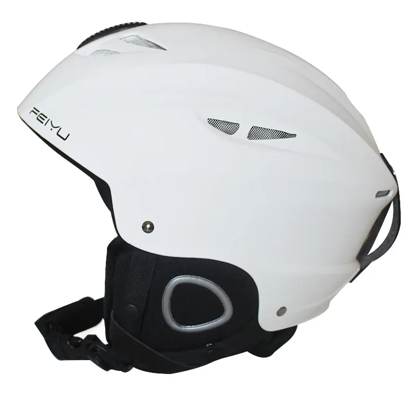 FEIYU Открытый Взрослый безопасный лыжный шлем интегрально-Формованный Мужской Женский шлем для катания на лыжах сноуборд скейтборд спортивный шлем для мужчин s - Цвет: Matte White