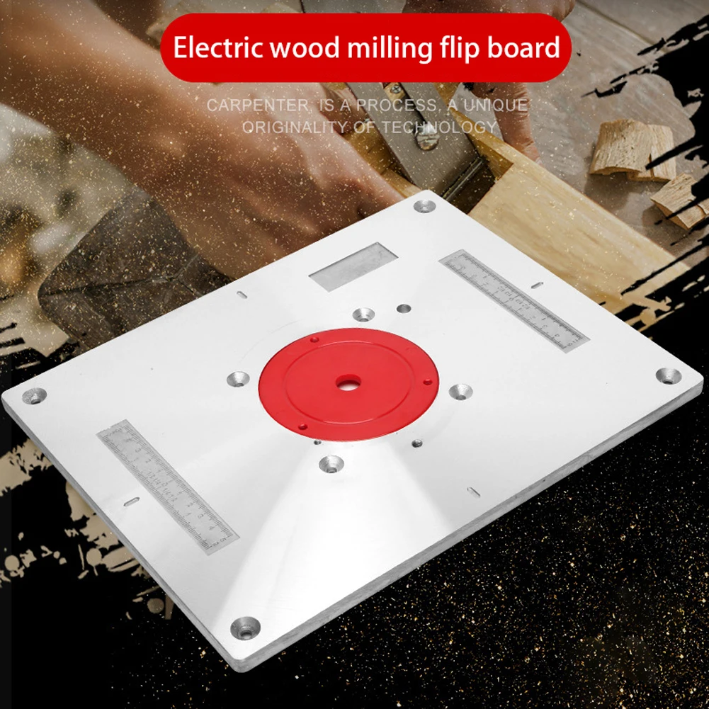 

Electric Wood Milling Trimming Machine Flip Plate Guide Table Aluminum Router Table Insert Plate For Woodworking Work Bench