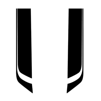 

2pcs Racing Sports Vinyl Car Hood Decals Bonnet Decoration Stickers Car Hood Stickers Striped Stickers Cover Decoration