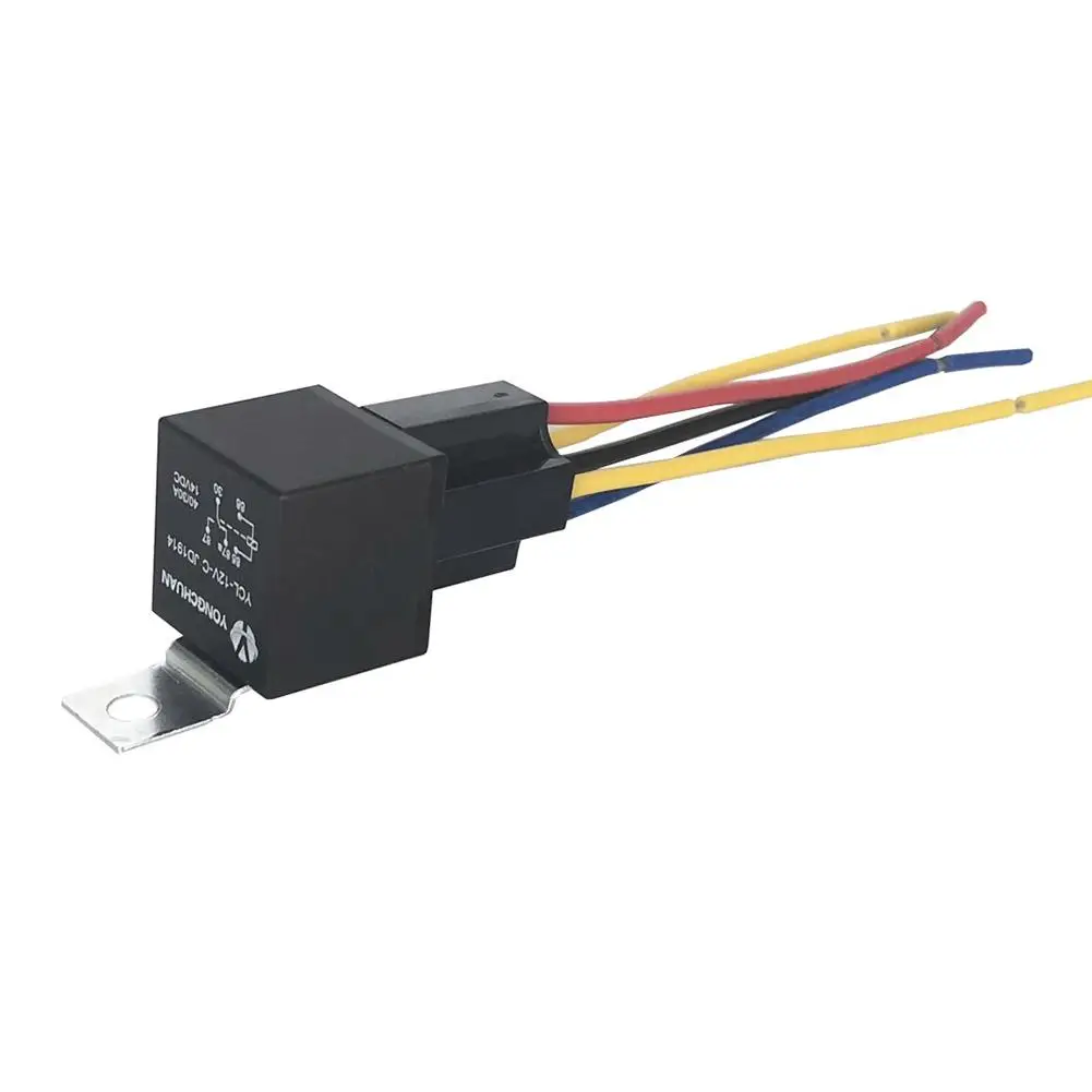 Automotive Relay 40A/DC12V 5 Pins Five legged Iron Back Waterproof One