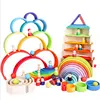 Montessori Toys Building Rainbow Wooden Toys Montessori Educational Wooden Toys Stacking Educational Toys For Children Kids Toys 1