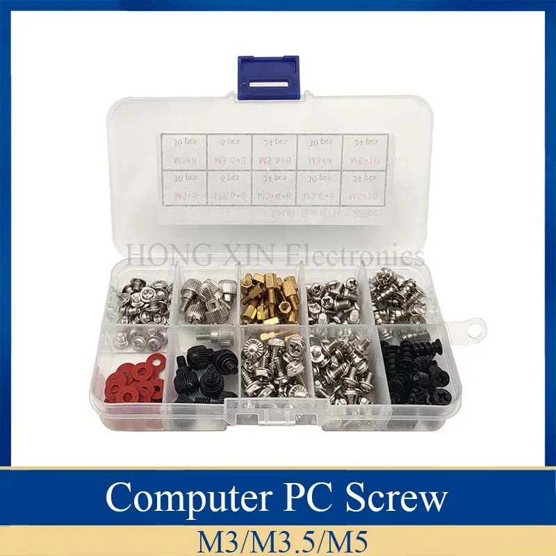 228pcs Computer Pc Screw Assortment Kit Diy Repair Computer Pc Screws