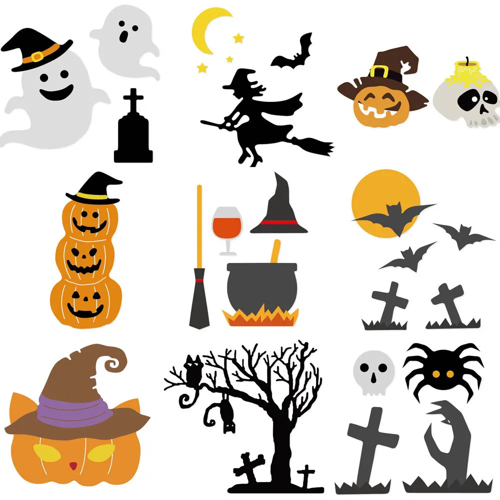 

Halloween decoration Metal Cuttting Dies Scrapbooking Paper Craft Die Cut Emboss Knife Mold Blade Punch Stencil