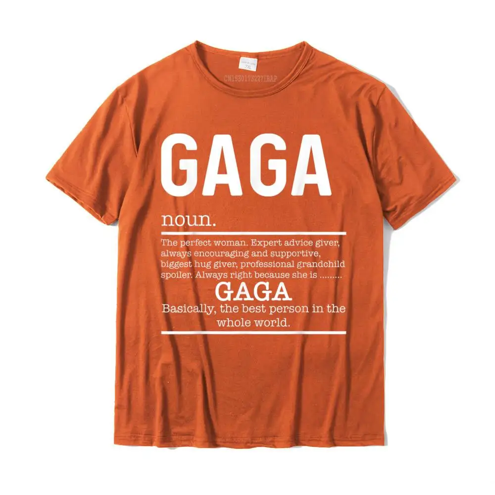Printed Custom Normal Short Sleeve Lovers Day Tops Tees 2021 New Fashion Round Neck 100% Cotton T-Shirt Men's T-shirts Funny GaGa Definition Grandma Mother Day Gifts T-Shirt__MZ22930 orange