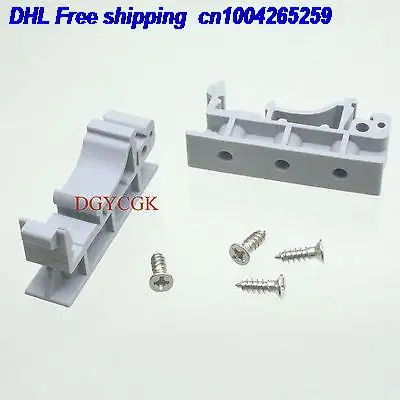 

DHL 50pcs 35mm DIN Rail Mounting Adapter Plastic End Stoppers for PCB terminal relay gray connector 22-ct