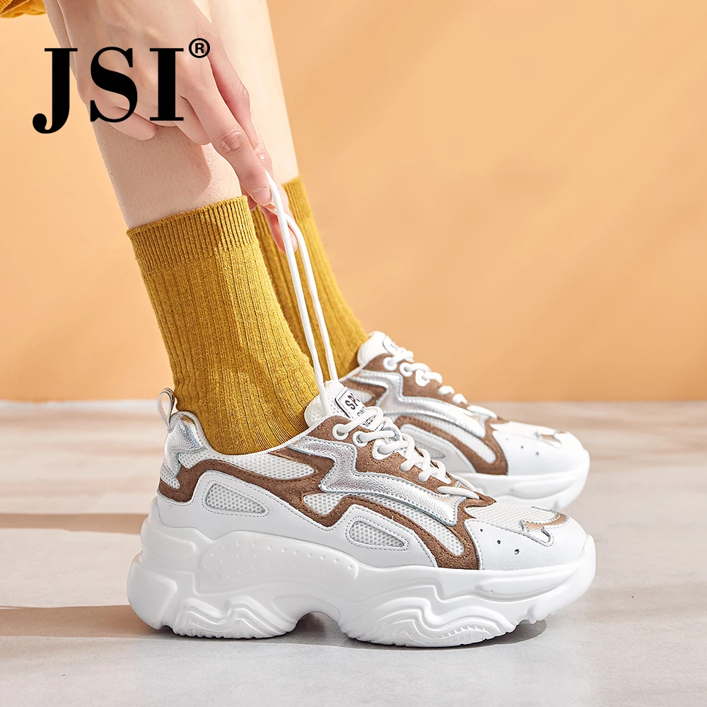 JSI/качественные женские туфли на плоской подошве из коровьей кожи Смешанные