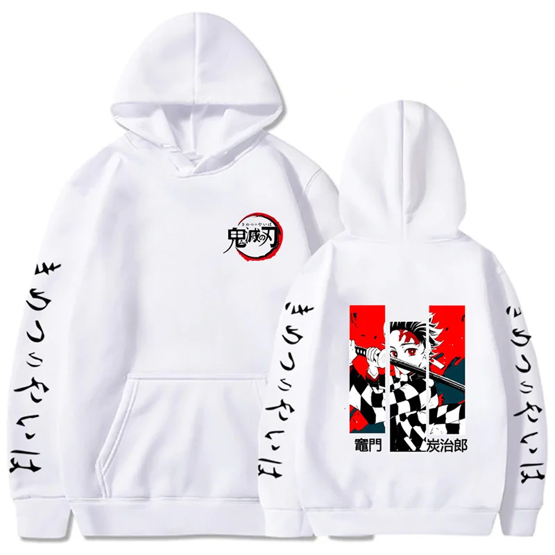 

Kamado Tanjirou Anime Hoodies Demon Slayer Hip Hop Men Women Sweatshirts Pullovers Solid Loose Sweater Top 2021 Sportswear