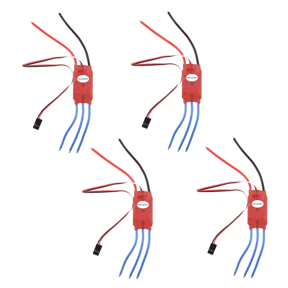 4 шт. Simonk 20AMP 20A прошивка бесщеточный ESC w3A 5V BEC для F450 Align TREX 250 электронная