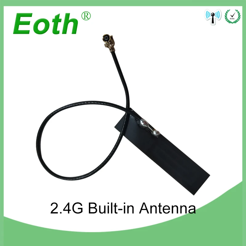 10 шт. 2,4 Ghz 3dbi Внутренняя антенна 2,4G FPC bluetooth wifi модуль антенна 25*9*0,1 мм IPEX Разъем