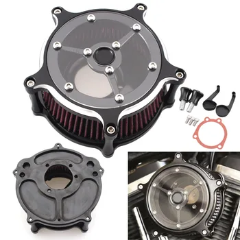 

Motorcycle Air Cleaner Intakes Inflow Filter System Kit Fit for Harley Dyna/FXR Softail Touring Air Intake Filter