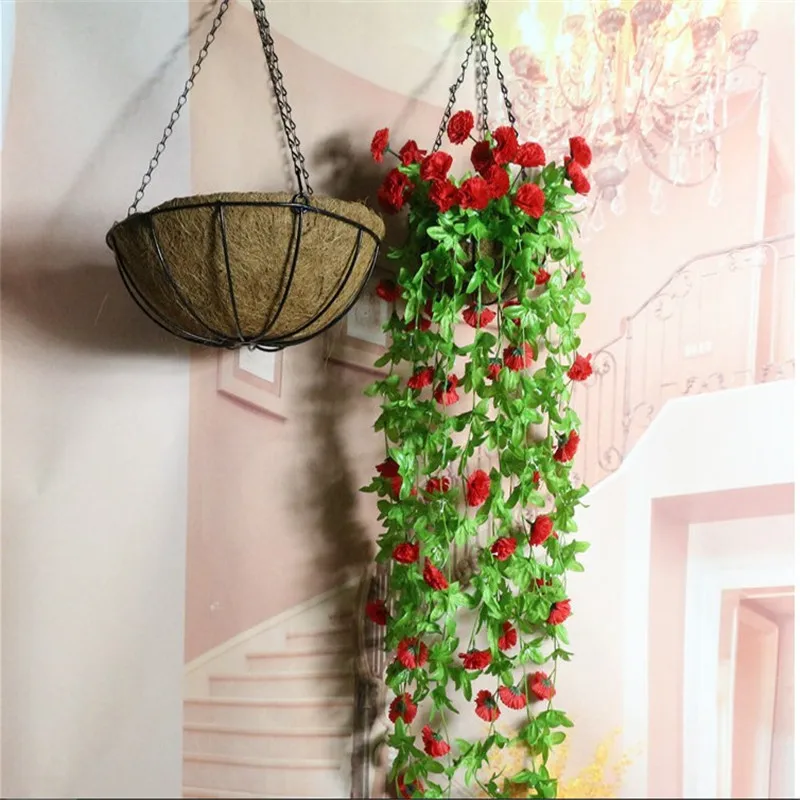 Hanging Coconut Vegetable Flower Pot Basket Liners Planter Garden Decor Iron Art Garden Flower & Planters Pots