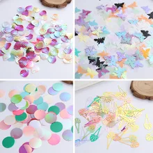 200 шт цветные лазерные блестки ручной работы Diy Материал Бабочка круглая квадратная изготовление сережек Одежда Аксессуары для свадебного платья