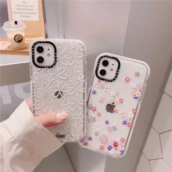 

Flower Silicone Phone Case For iPhone 11 11Pro Max Transparent Soft Case For iPhone 8 7 Plus X XS Max XR Cover Funda Coque