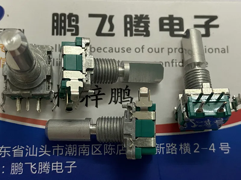 Aluminum Knob Encoder 1PCS Japan EC11B15242AF encoder rotary switch 30 positioning belt switch shaft length 20mm horizontal 5 feet