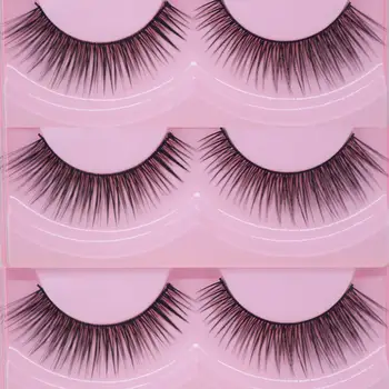 

1Pair False Eyelashes Lady Natural Cross Fake Eye Lashes Extension Makeup Long False Eyelashes 12mm False Eyelashes Makeup Tools