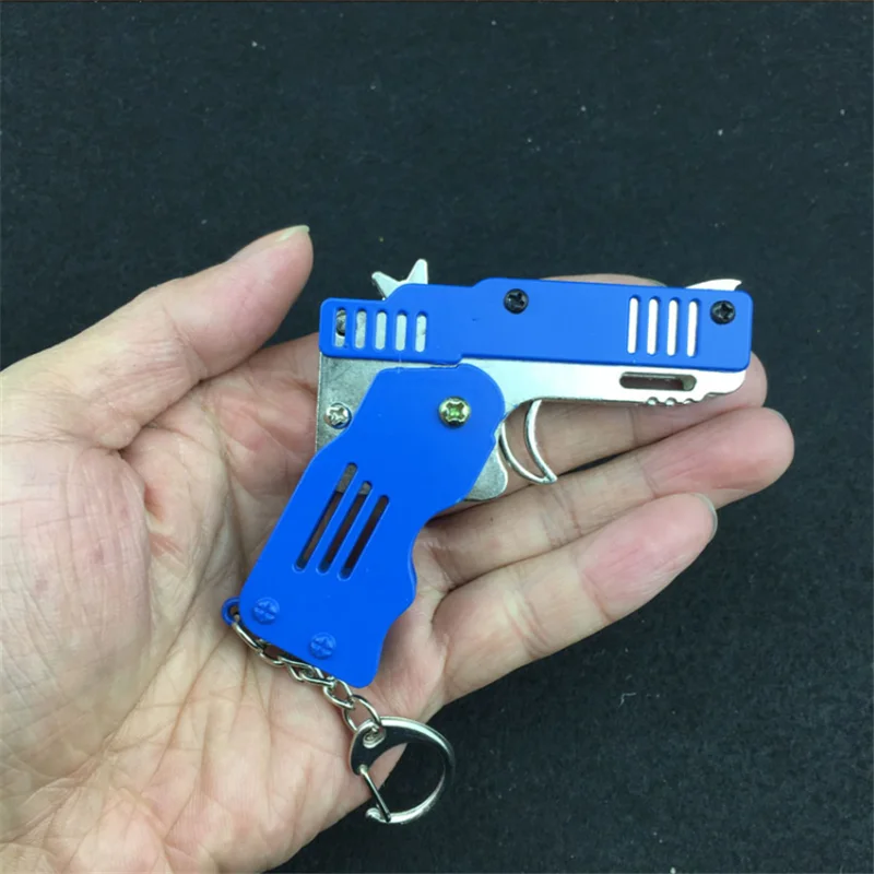 Nerf Gun Keychain KeyRing On The Go Mini Blaster Kids Play Toy Green