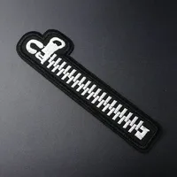 Shop Online for Cute Embroidered Patch Iron on Sewing Applique Zipper (Size: 3.0X11cm) - Perfect for Fabric Clothes, Shoes, and Bag Decoration - Image 4