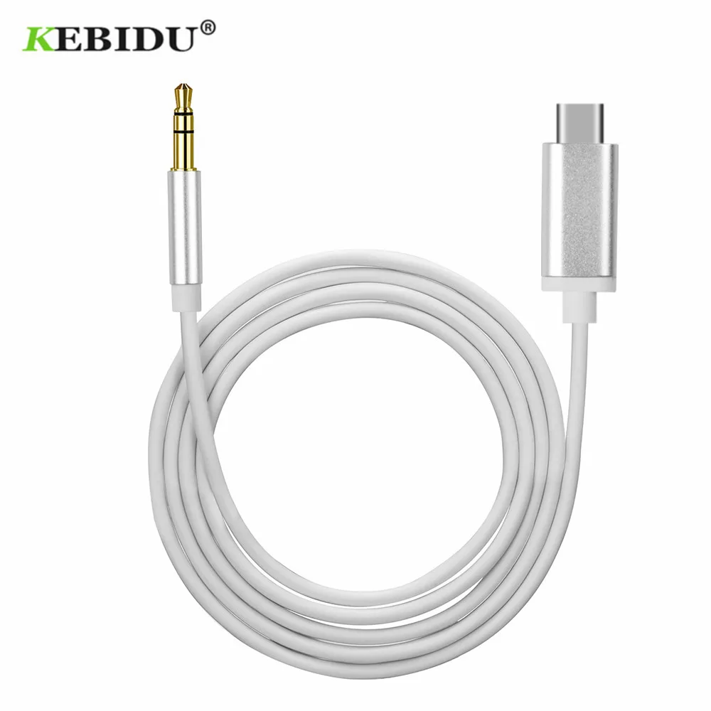 Аудиокабель KEBIDU Type C USB Type-C с разъемом 3 5 мм для подключения наушников к