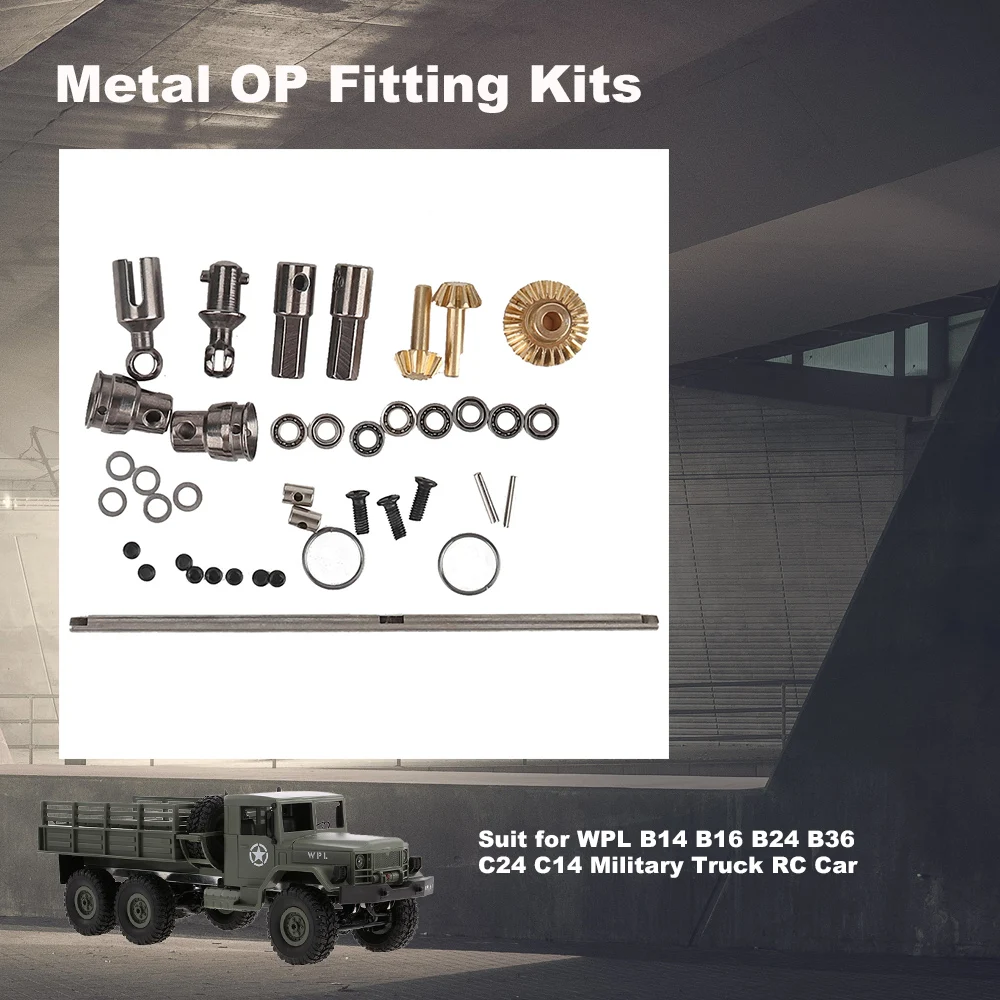 

RC Metal OP Fitting Kits for WPL B14 B16 B24 B36 C24 C14 2.4G RC Crawler Military Truck Accessories Toys