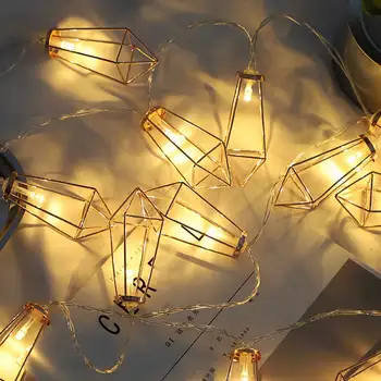 

1.5m/3m LED Iron Diamond Modeling Lights Indoor USB Battery Powered Holiday Wedding Christmas Decoration Light Strings