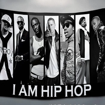 

Hip-Hop Music Rock Band Poster Large Retro Flag Banner HD Print Cloth Art Hanging Painting Tapestry Wall Sticker Bar Home Decor