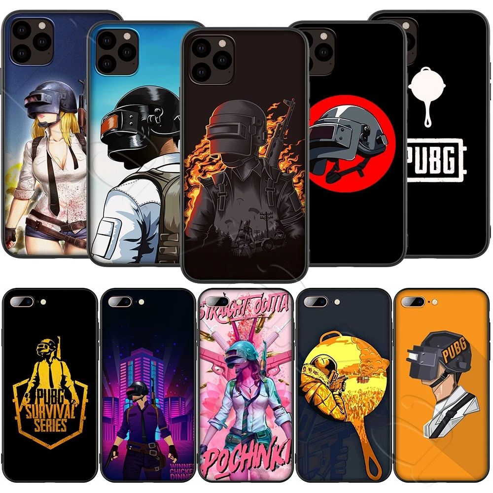Lavaza PUBG Silicone Soft Case for iPhone 12 Mini 11 Pro XS Max XR X 8 7 6 6S Plus 5 5S SE | Мобильные телефоны и