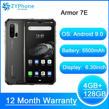 

Rugged Mobile Phone Helio P90 128G Smartphone 2.4G/5G WiFi Waterproof IP68 Global Version Android 9.0 NFC/48MP Ulefone Armor 7E