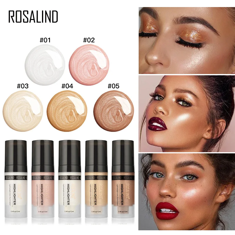 

ROSALIND Highlighter Illuminador Makeup Bronzer Contouring Shimmer Blush Sculptor For The Face Body Powder Makeup Glow Cosmetics