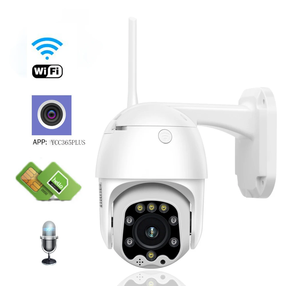 INQMEGA 4G Камера 1080P HD PTZ Беспроводной GSM SIM карты WI FI IP безопасности наружного
