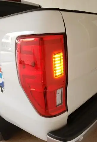 Задний фонарь для автомобиля Ford Ranger- задние фонари T8 T6 светодиодные противотуманные фары DRL дневные ходовые огни тюнинг автомобильные аксессуары - Цвет: red