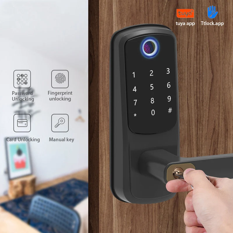 

Tuya Smart Lock Wifi Fingerprint Door Locks S6 Electronic Intelligent Biometric Code Digital Door Lock