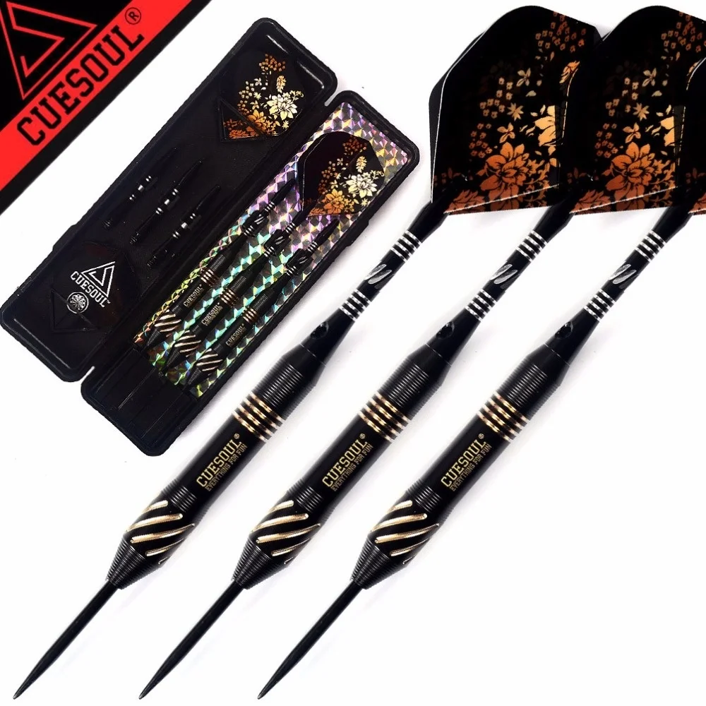 

22g 24g 26g Darts Professional CUESOUL Dart 3PCS/set Steel Tip Dardos Black Dardo Body With Black Dart Shaft