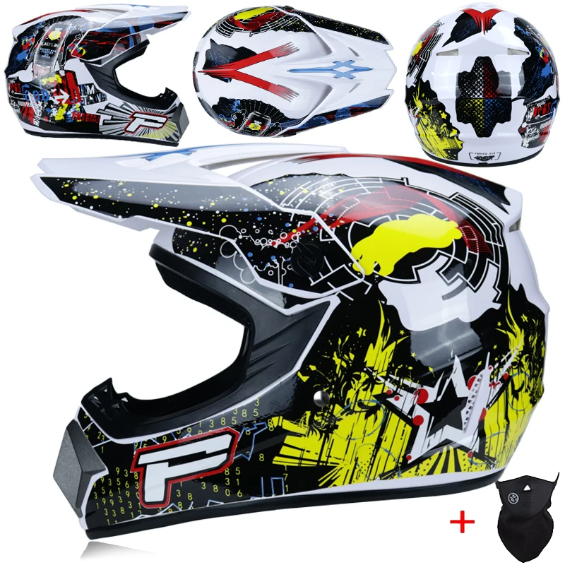 MSUEFKD Полнолицевой мотоциклетный шлем Cross capacete мотокросса внедорожный ATV MTB горные гонки Casco DOT утвержден - Цвет: 18a