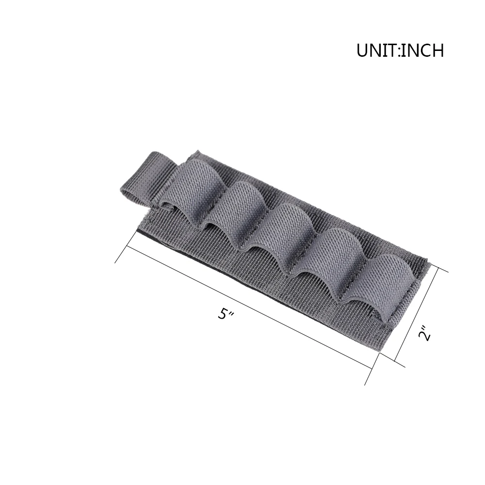 Description Picture 3 of itemEXCELLENT ELITE SPANKER Tactical Bullet Stickers 5 Rounds Shot Gun Shell Holder with Magic Tape Hunting Accessories