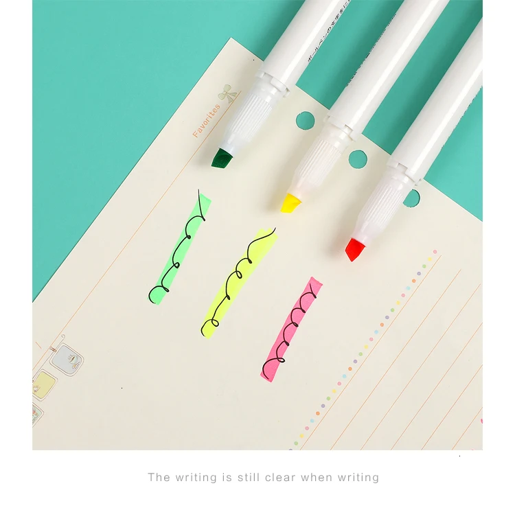 3pcs japan stationery Zebra MojiniLine Highlighter kawaii Fluorescent pen Writing Not ink mark bullet journal School supplies