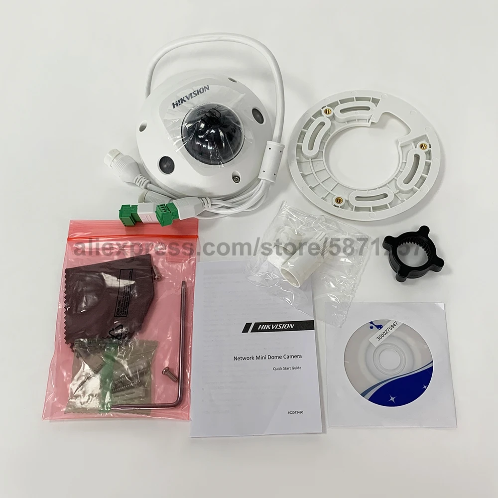 Оригинальная купольная мини ip камера hikvision Внешняя 4 МП поддержка WDR PoE Hik Connect app ИК