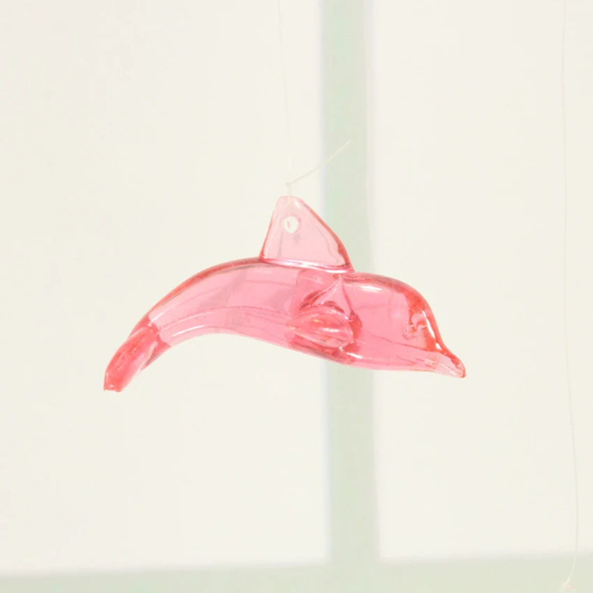 Plastic Wind Chimes Humming Bird dolphin Wind Chimes Bells Metal Tube Hanging Wall Home Car Outdoor garden Decoration 70cm 6