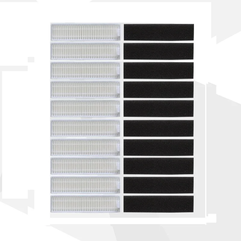 10x Robot HEPA Filter 10x Sponge Hepa Filter for Ecovacs deebot Slim D36A TEK TCR-S DA611 robot Vacuum Cleaner parts 