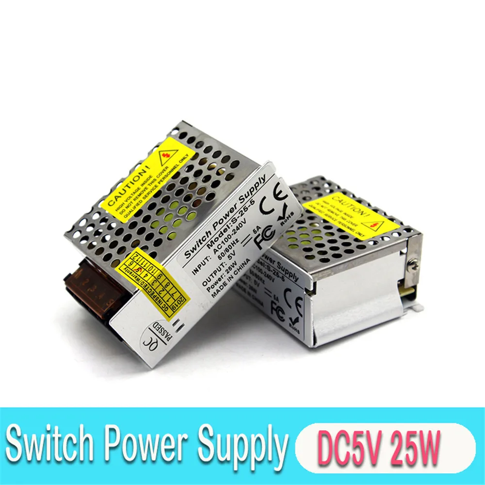 DC5V 15W 25W Выключатель питания DC12V DC24V 24W 25V 36W Трансформаторы освещения 100 240v AC к DC 5V 12V