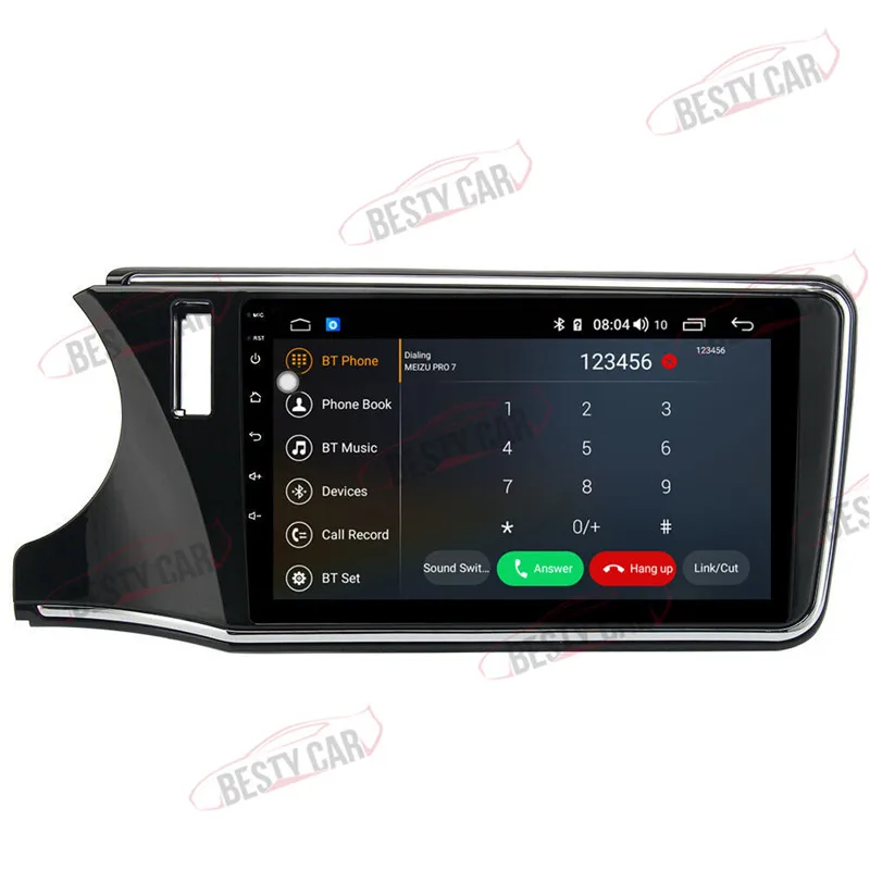 Perfect 10.1" Android 9.0 Octa Core Car Radio Audio Stereo Multimedia Player for Honda CITY 2014 2015 2016 2017 Left Hand Drive GPS Navigation Touchscreen Head Unit Video IPS 2.5D DVR with Map Backup Camera DSP 4G WIFI CARPLAY 5