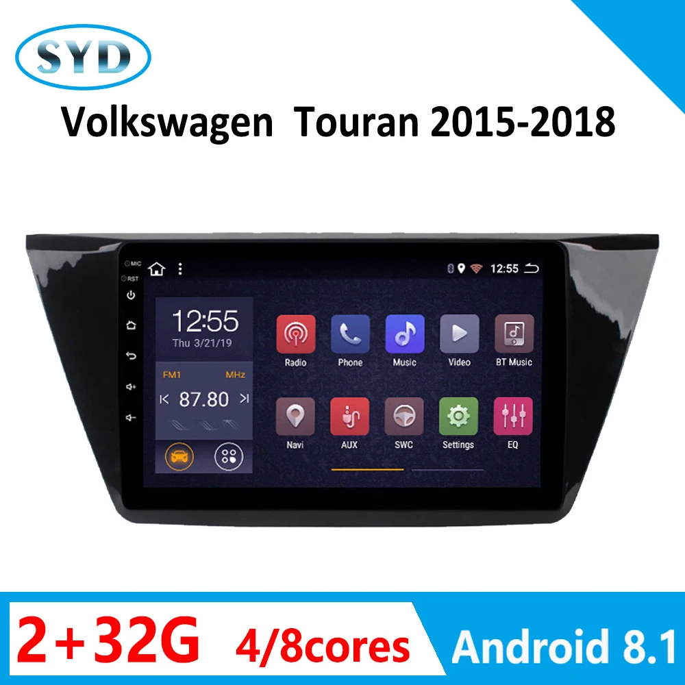 Центральный видео для Touran 2015 2016 2017 2018 автомобильный радиоприемник RAM2G ROM32G Android 8 1