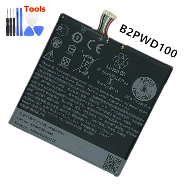 

original Battery 2300mAh B2PWD100 For HTC B2PWD100 One A9s LTE O TD-LTE 35H00259-00M batteries + Free Tools