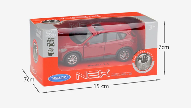 WELLY литье под давлением 1:36 Масштаб Similator игрушечный автомобиль MAZDA CX-5 модель автомобиля оттягивающийся автомобиль из сплава металлическая игрушка автомобиль для детей Коллекция подарков
