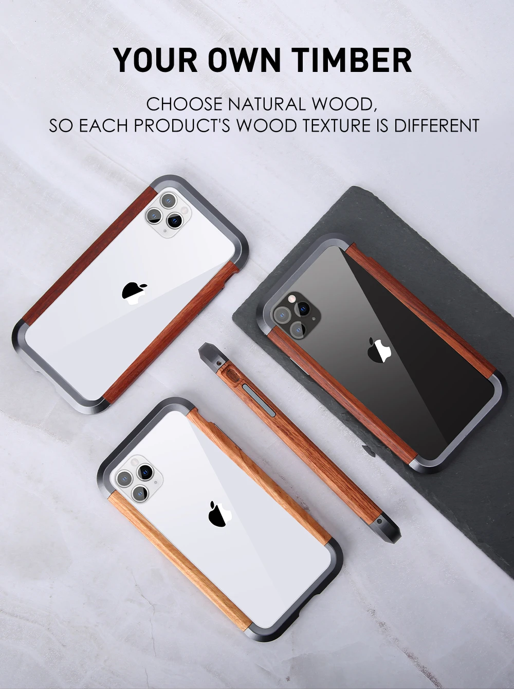 Чехол для телефона для iPhone 11 R-Just Wood Бампер металлический чехол для iPhone 11 Pro Max XS Max XR X Алюминиевая рамка чехол для телефона s