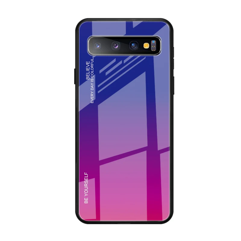 Роскошный чехол Aurora для samsung Galaxy S10 S9 S8 Plus Note 10 Pro 9 8 градиентная задняя крышка Aurora для samsung M30 20 10 40 чехол - Цвет: Purple